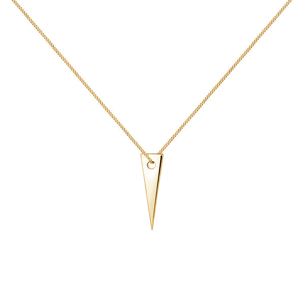 FX0100 925 Sterling Silver triangle pendant Necklace