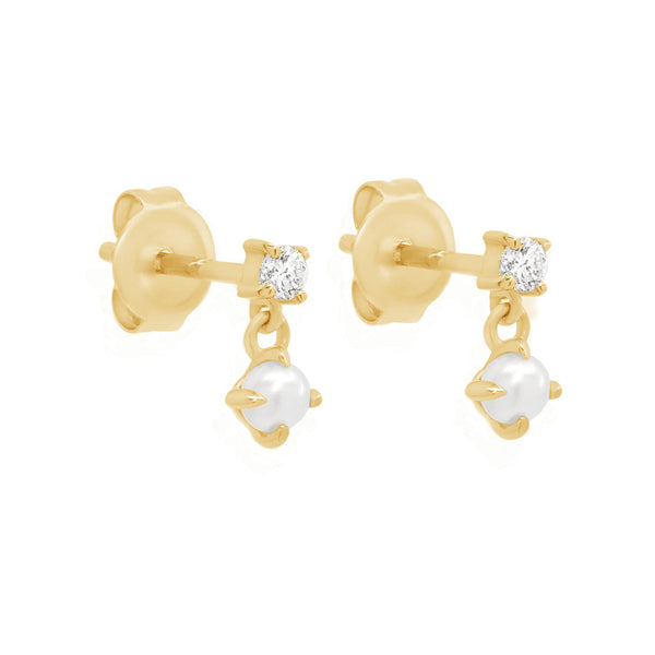 FE1729 925 Sterling Silver Freshwater Pearl Stud Earring
