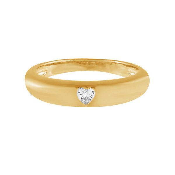 FJ0509 925 Sterling Silver Spark Heart CZ Women Ring