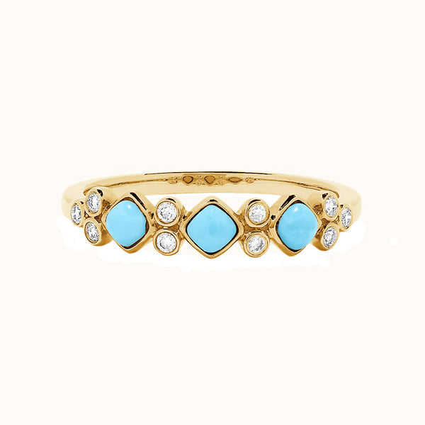 FJ0711 CZ Turquoise Ring