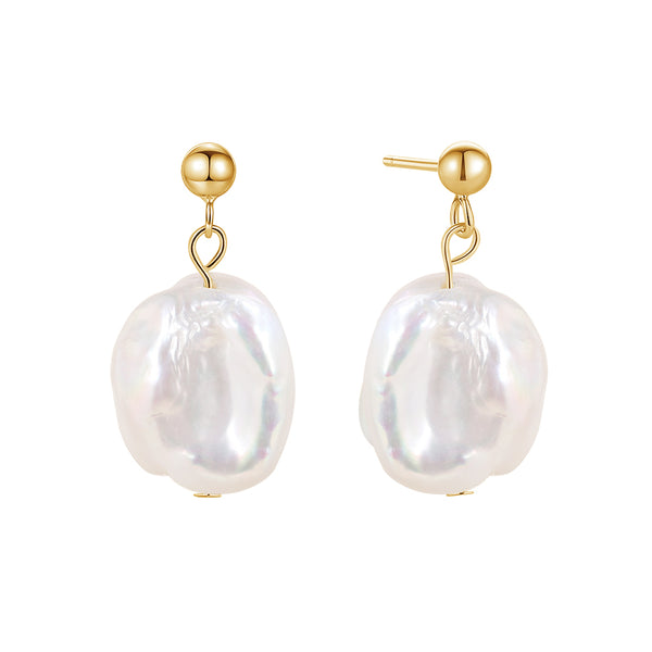 FE1776 925 Sterling Silver Freshwater Pearl Earrings