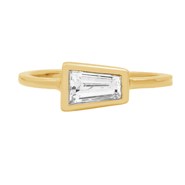 FJ0540 925 Sterling Silver Baguette CZ Women Ring