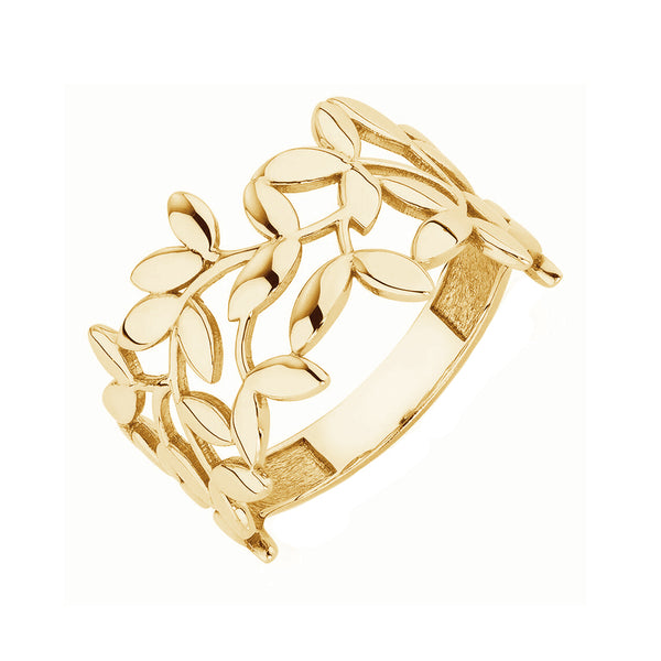 FJ0749 925 Sterling Silver Olive Leaf Ring