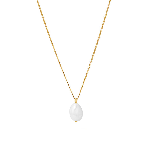 FX0506 925 Sterling Silver Bold Pearl Pendant Necklace