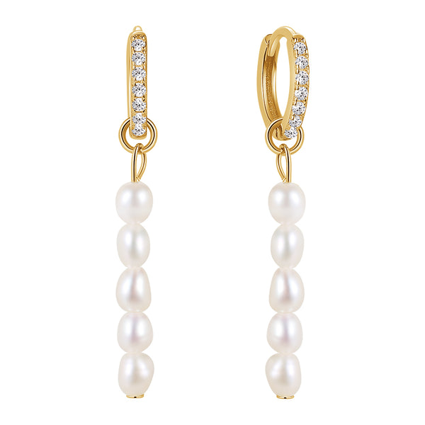 FE1719 925 Sterling Silver Freshwater Pearl Earrings