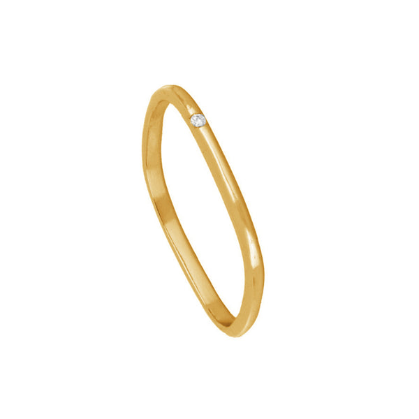 FJ0790 925 Sterling Silver CZ Square Ring