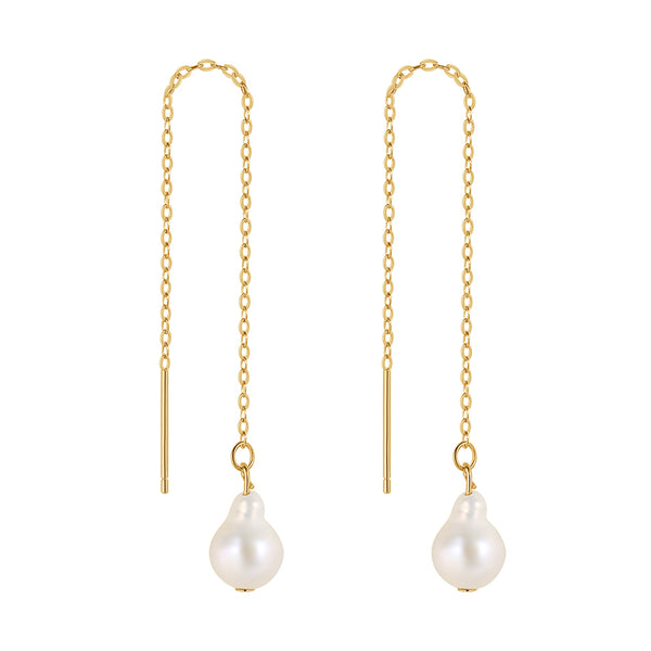 FE1724 925 Sterling Silver Natural Pearl Earrings