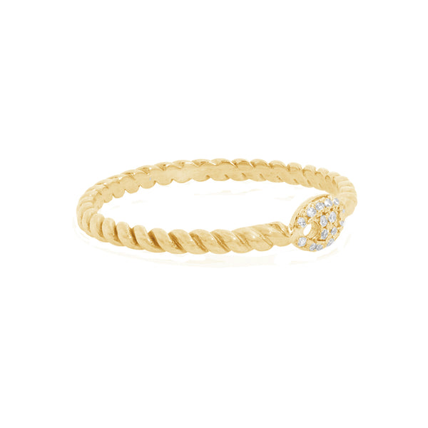 FJ0776 925 Sterling Silver Twist Rope Knot Ring