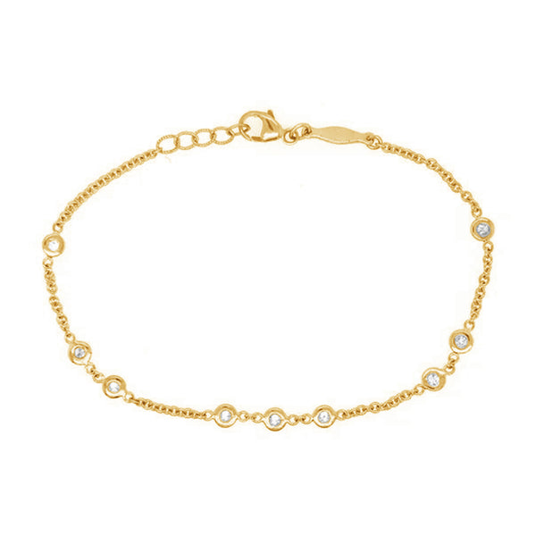 FS0184 925 Sterling Silver Unique Diamond Bracelet