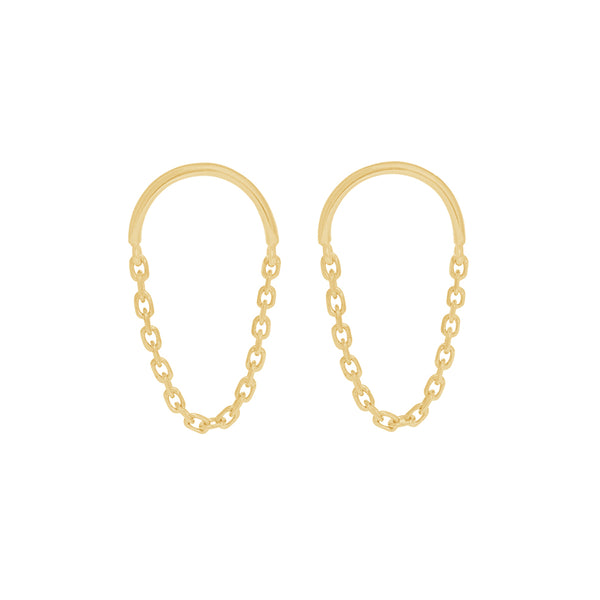 FE1928 925 Sterling Silver Dainty Link Chain Women Earring