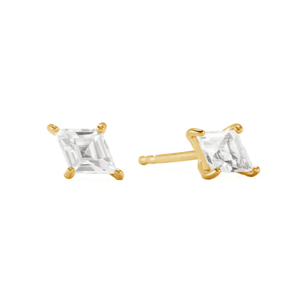 FE1838 925 Sterling Silver Mini Zirconia Kite Stud Earring