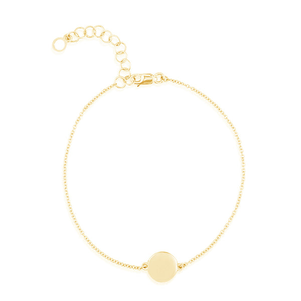 FS0102 925 Sterling Silver Letter M Coin Bracelet