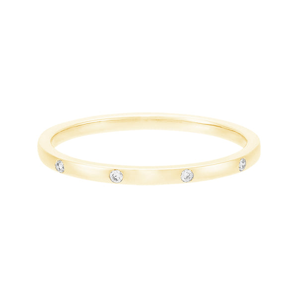 FJ0258 925 Sterling Silver Dotted Diamonds Ring