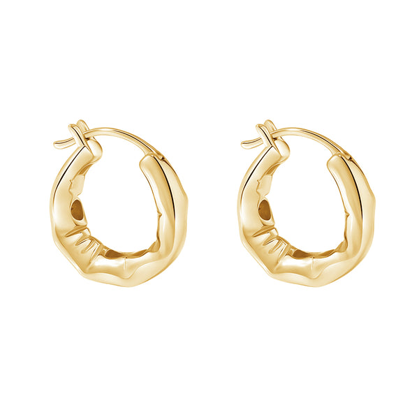 FE1973 925 Sterling Silver Balance Twist Hoops