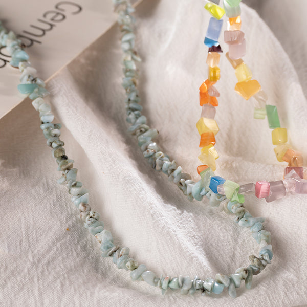 FX0827 Vitality Spring Synthetic Cymophane Necklace