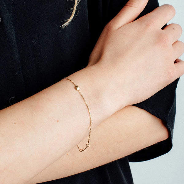 FS0009 925 Sterling Silver Mini Charm Pyramid Bracelet