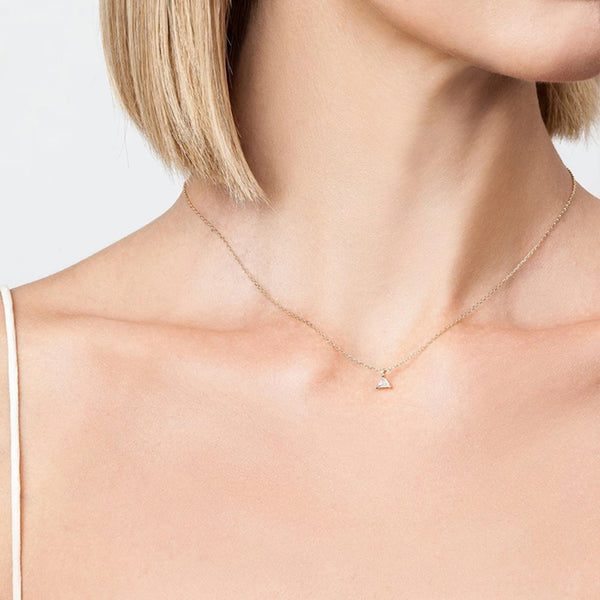 FX0084 925 Sterling Silver Diamond Pendant Necklace