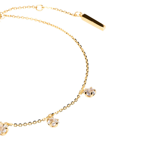 FS0089 925 Sterling Silver Zircon Halley Bracelet