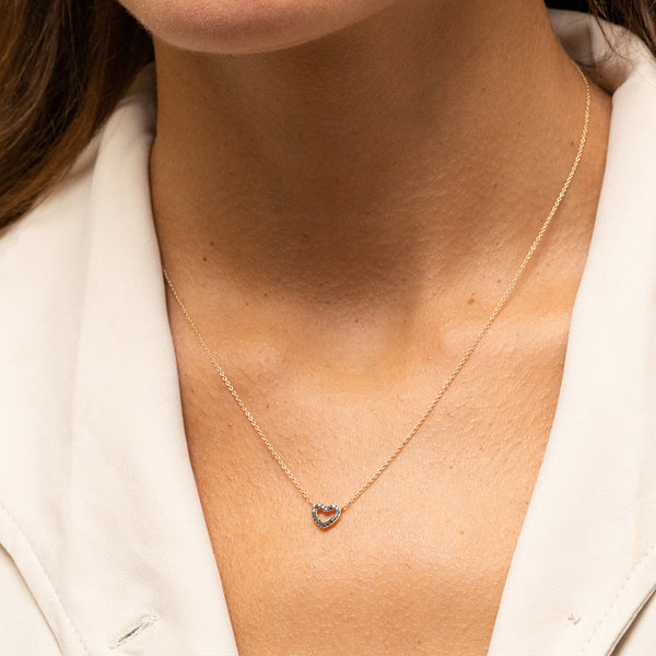 FX0289 925 Sterling Silver Heart Necklace