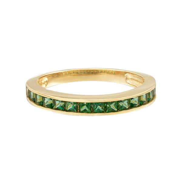 FJ0269 925 Sterling Silver green topaz Ring