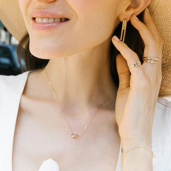 FX0076 925 Sterling Silver Connection Circle Necklace