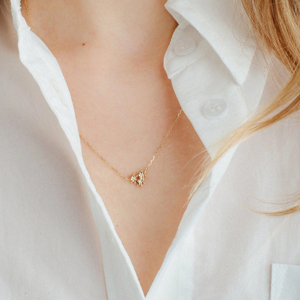 FX0091 925 Sterling Silver Triple Flower Pendant Necklace