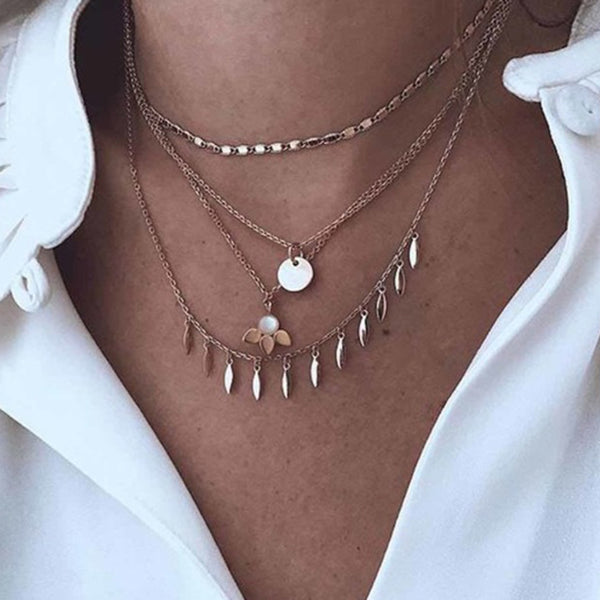 FX0175 925 Sterling Silver Pearl Nugget Necklace