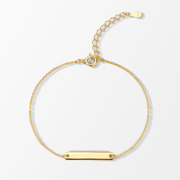 FS0099 925 Sterling Silver Simple Bar Bracelet