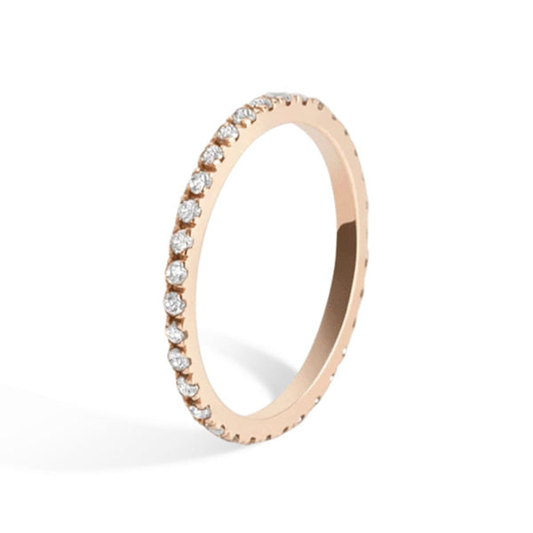 FJ0045 925 Sterling Silver Zircon Eternity Ring