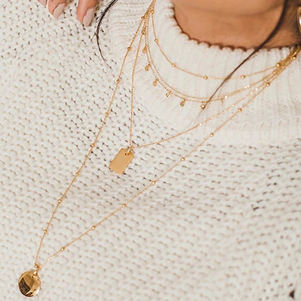 FX0049 925 Sterling Silver basic medium necklace