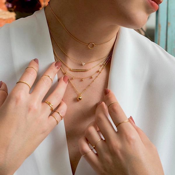 FX0011 925 Sterling Silver Ball Choker Necklace