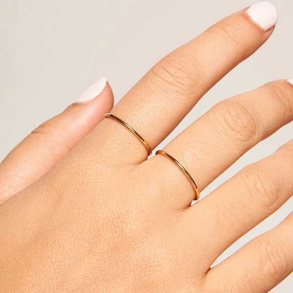 FJ0212 925 Sterling Silver Twin Ring