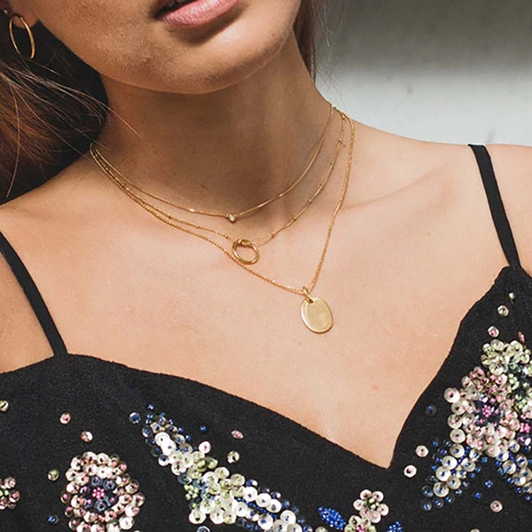 FX0053 925 Sterling Silver Basic Diamond Necklace