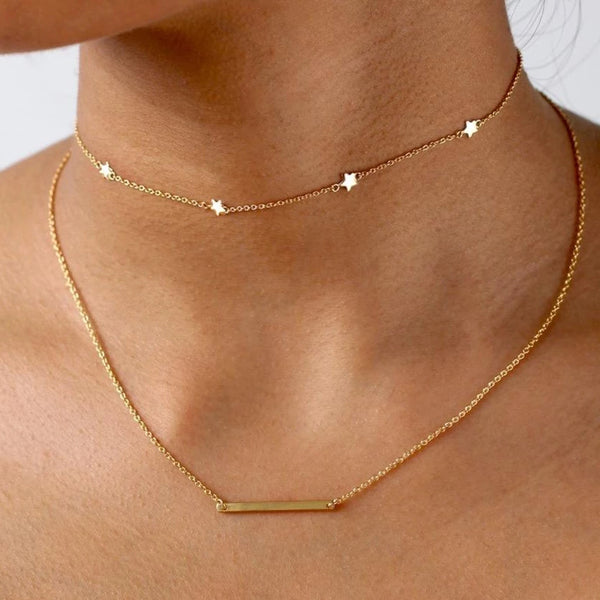 FX0012 925 Sterling Silver Superstar Choker Necklace