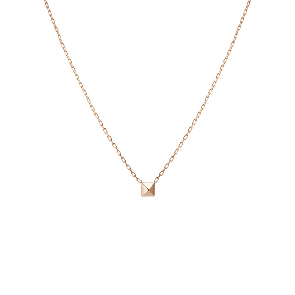 FX0082 925 Sterling Silver Mini Charm Pyramid Necklace