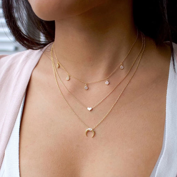 FX0023 925 Sterling Silver Heart Necklace