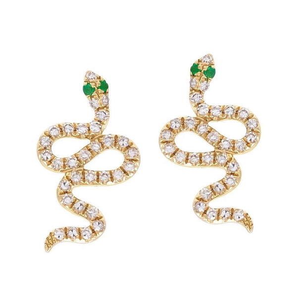 FE0055 925 Sterling Silver Snake Stud Earring