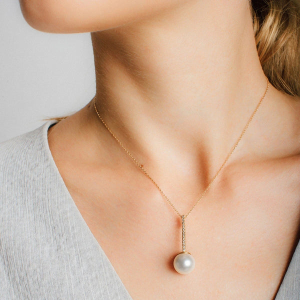 FX0096 925 Sterling Silver Pearl Pendant Necklace