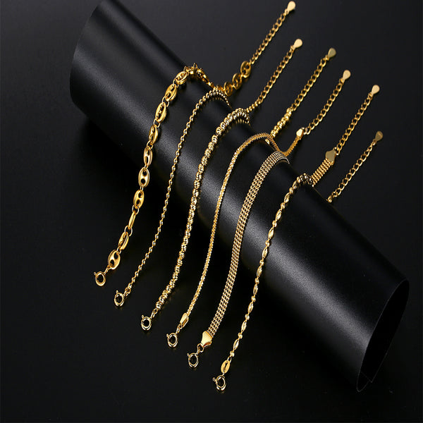 FX0779 925 Sterling Silver Pig Nose Coffee Bean Chain Necklace