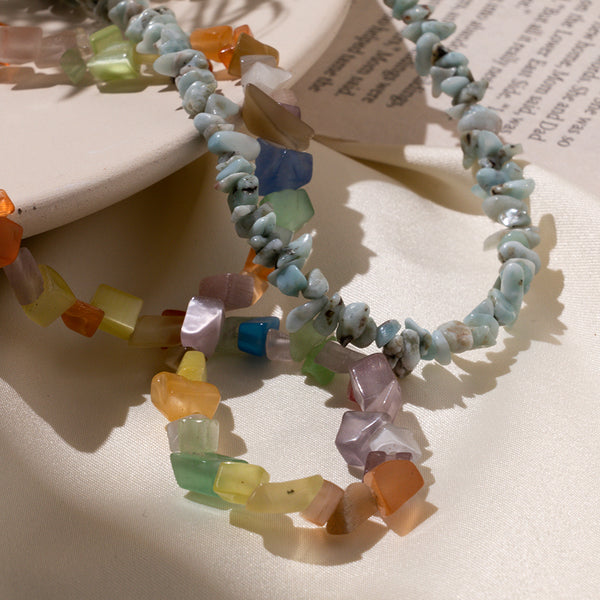 FX0827 Vitality Spring Synthetic Cymophane Necklace