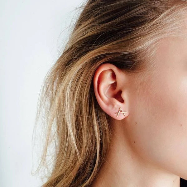 FE0276 925 Sterling Silver Icon Stud Earrings