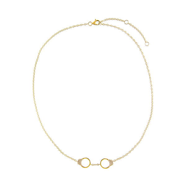 FX0201 925 Sterling Silver Handcuffs Necklace