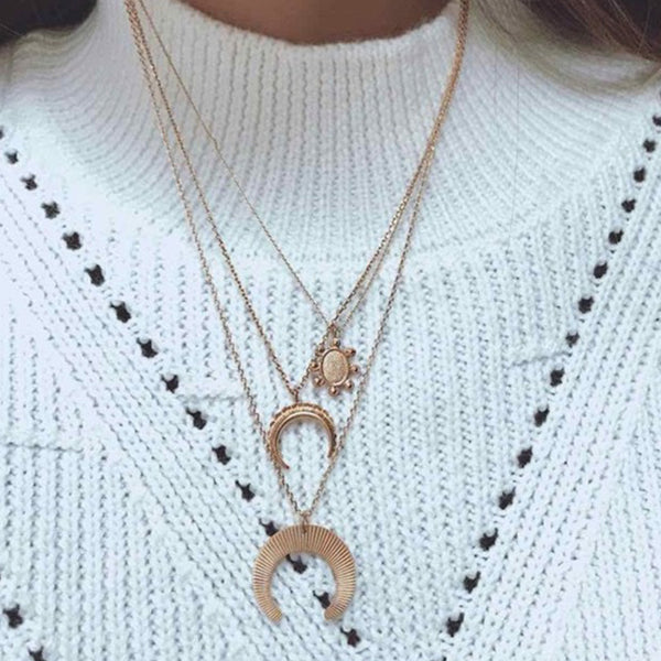 FX0153 925 Sterling Silver OX Horn Necklace