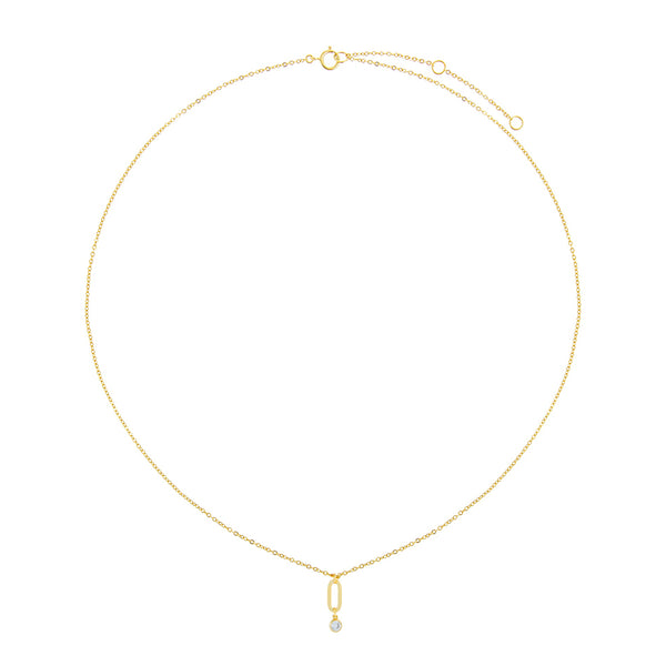 FX0246 925 Sterling Silver Zircon Pendant Necklace