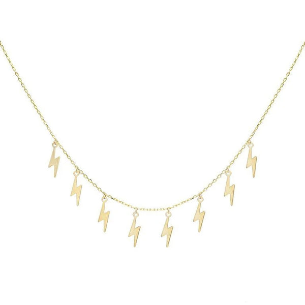 FX0224 925 Sterling Silver Mini Lightning Necklace