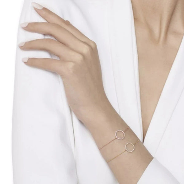 FS0003 925 Sterling Silver Forever Round Bracelet