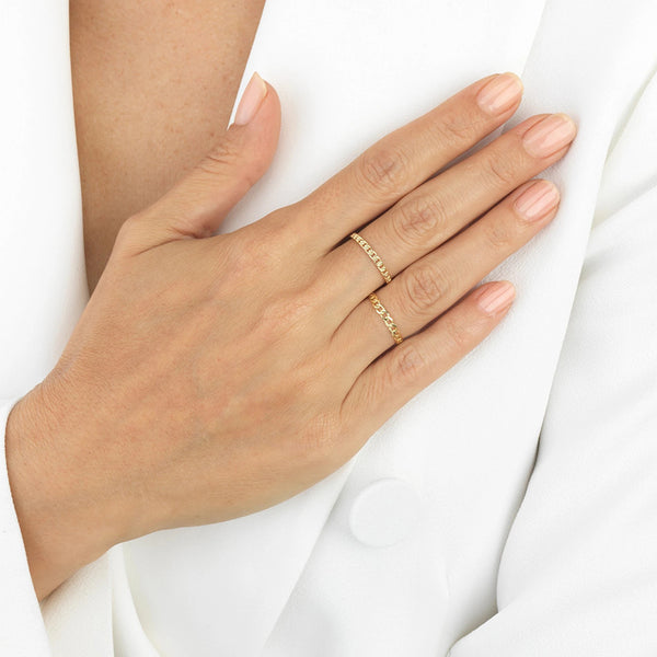 FJ0151 925 Sterling Silver Small Chain Ring