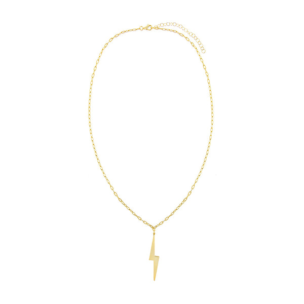 FX0211 925 Sterling Silver Lightning Pendant Necklace