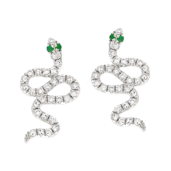 FE0055 925 Sterling Silver Snake Stud Earring