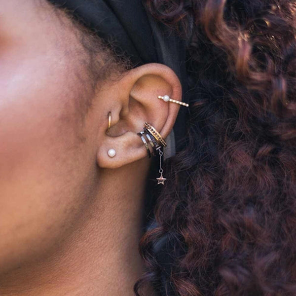 FE0205 925 Sterling Silver Simple Wishbone Earring Cuff